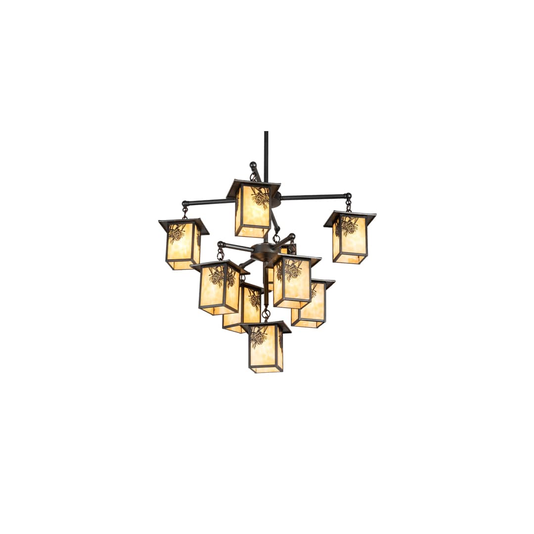 Seneca Winter Pine 9 Light 34" Wide Chandelier