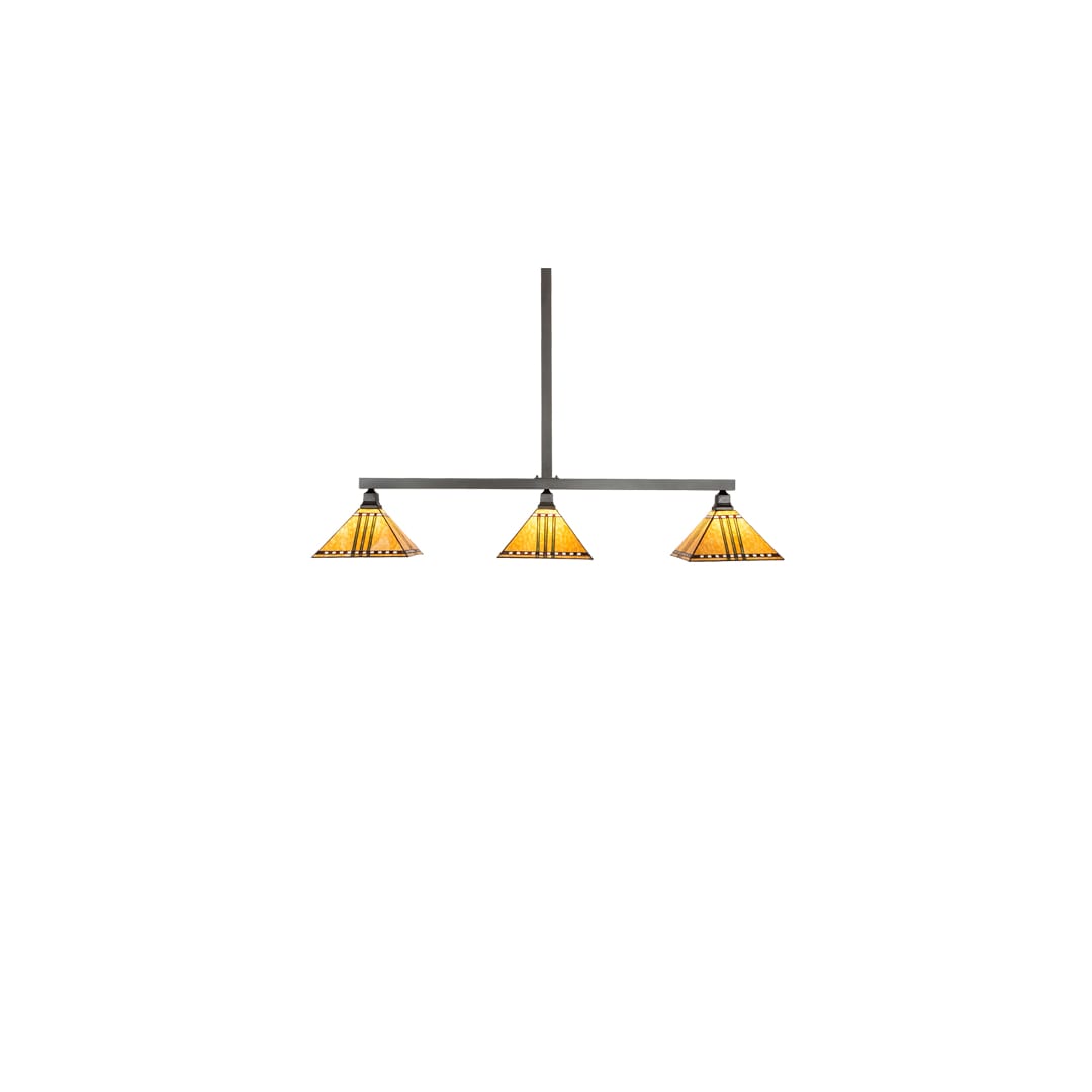 3 Light 62" Wide Linear Pendant