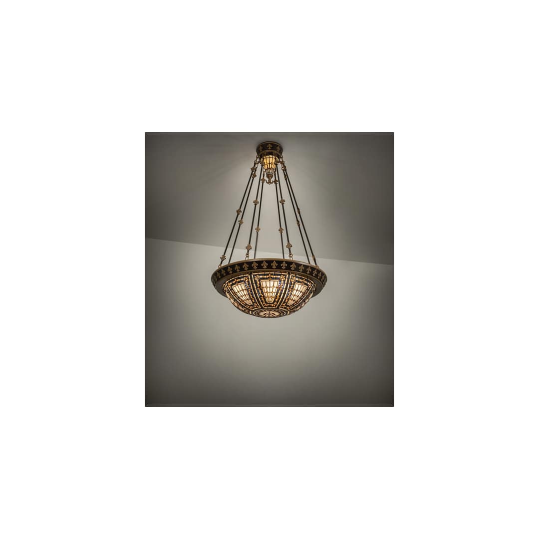 Fleur-de-lis 4 Light 28" Wide Pendant