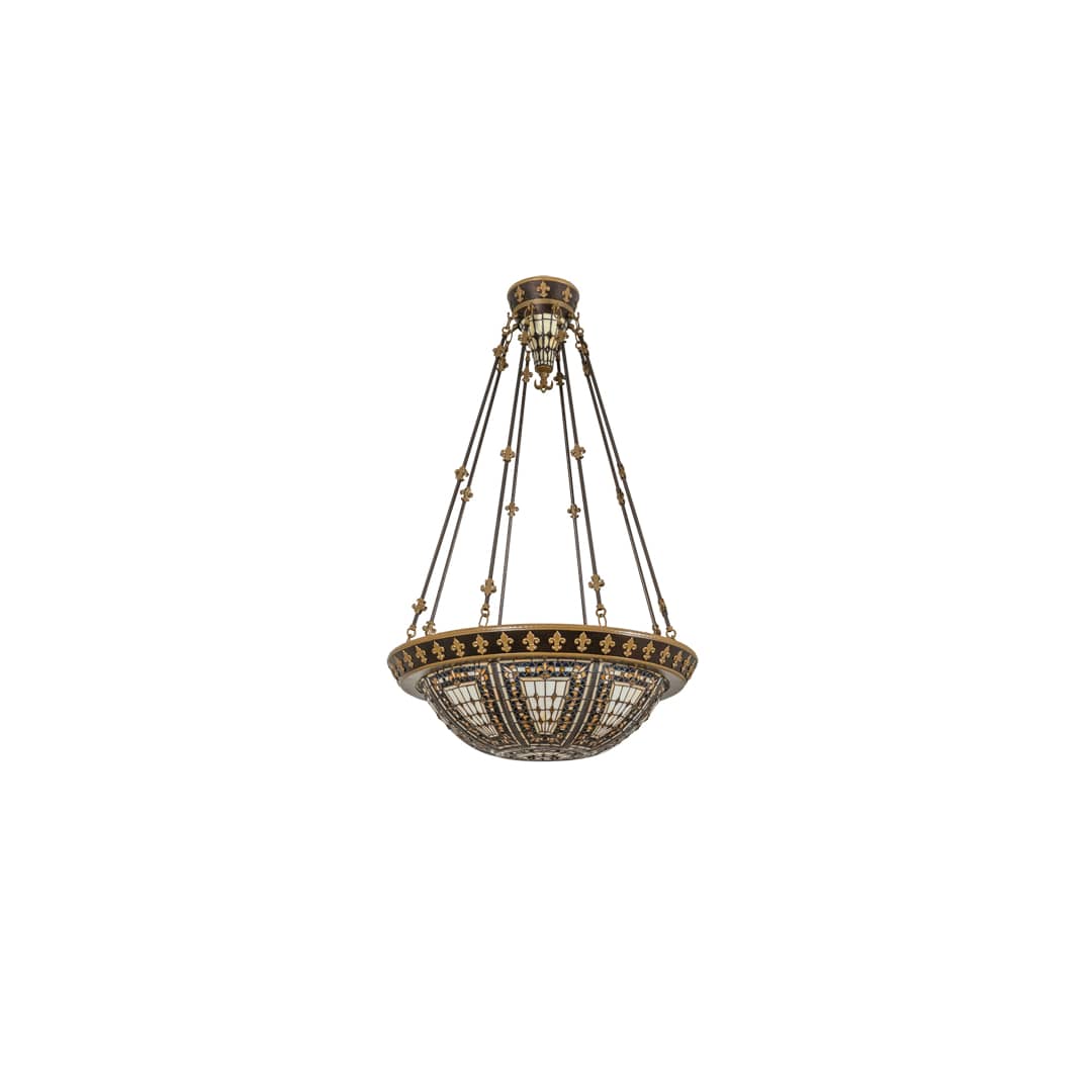 Fleur-de-lis 4 Light 28" Wide Pendant