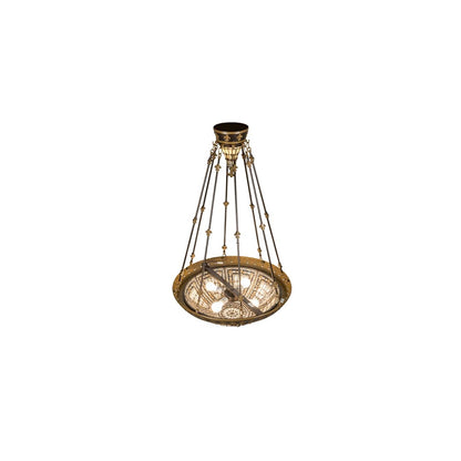 Fleur-de-lis 4 Light 28" Wide Pendant