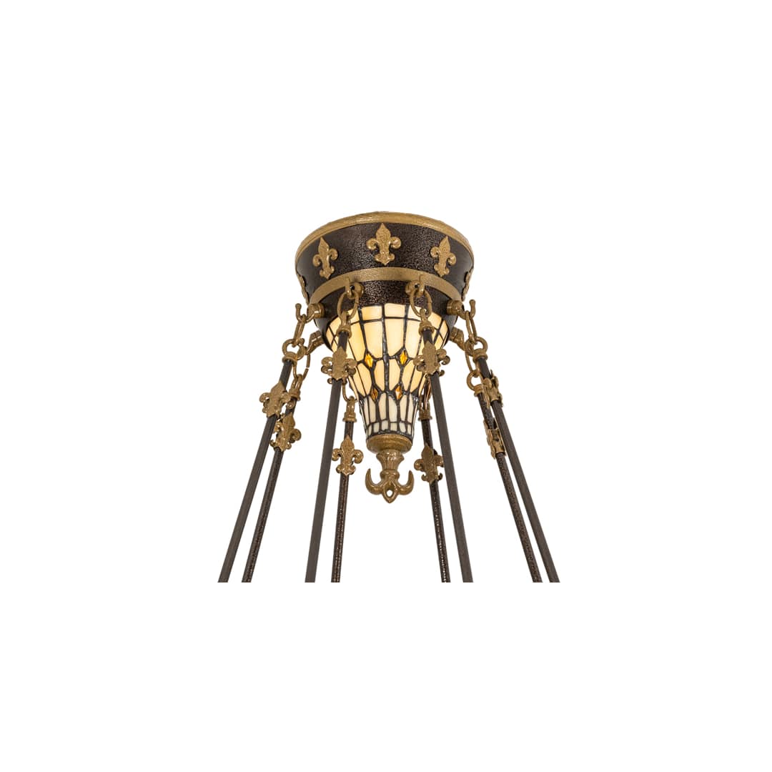 Fleur-de-lis 4 Light 28" Wide Pendant