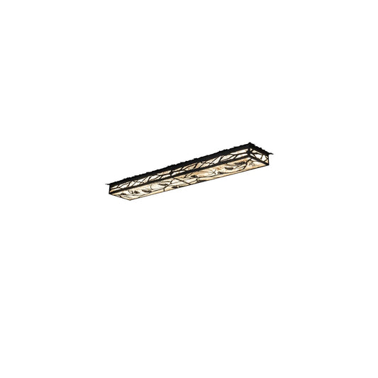 Whispering Pines 62" Wide LED Flush Mount Ceiling Fixture - Flat Black Finish