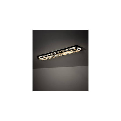 Whispering Pines 62" Wide LED Flush Mount Ceiling Fixture - Flat Black Finish