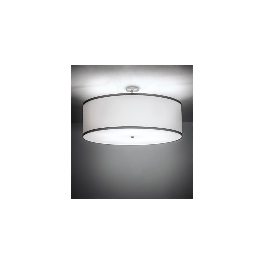 Cilindro 6 Light 36" Wide Semi-Flush Drum Ceiling Fixture - Champagne Finish