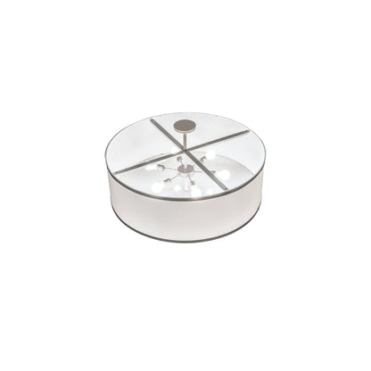 Cilindro 6 Light 36" Wide Semi-Flush Drum Ceiling Fixture - Champagne Finish