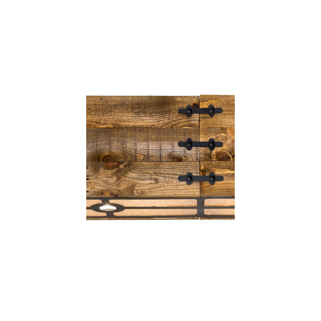 8 Light 120" Wide Wood Linear Pendant