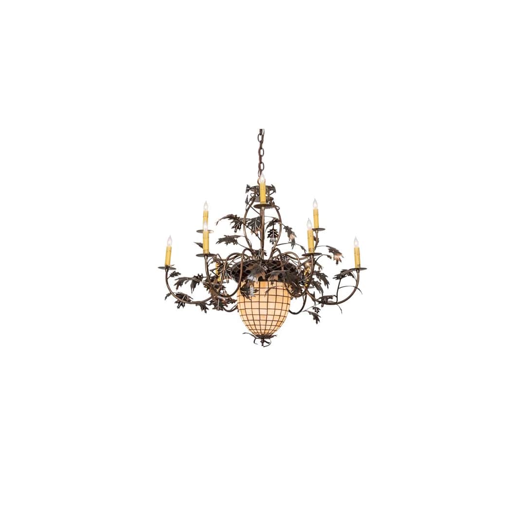 Greenbriar Oak 10 Light 39" Wide Taper Candle Style Chandelier