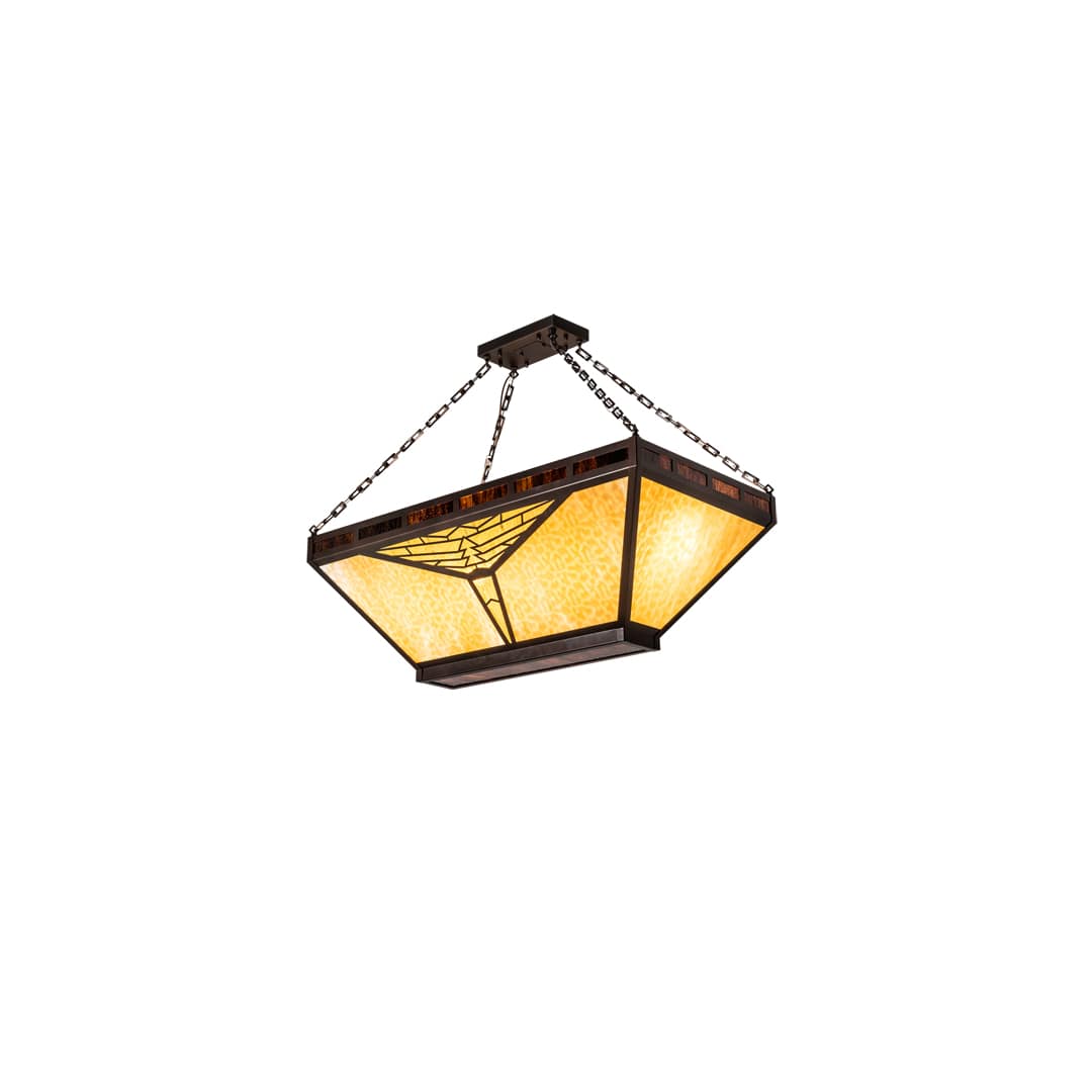 Nuevo Mission 9 Light 48" Wide Semi-Flush Linear Ceiling Fixture