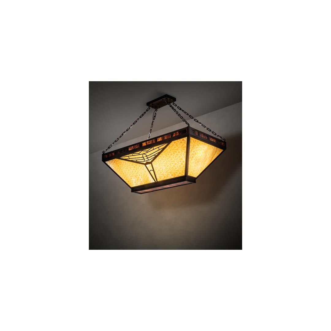 Nuevo Mission 9 Light 48" Wide Semi-Flush Linear Ceiling Fixture