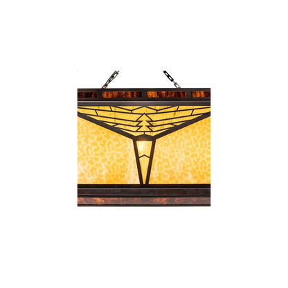 Nuevo Mission 9 Light 48" Wide Semi-Flush Linear Ceiling Fixture