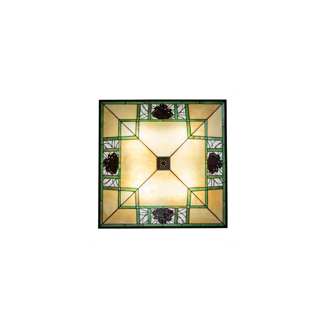 Pinecone Ridge 4 Light 37" Wide Semi-Flush Ceiling Fixture - Oil Rubbed Bronze Finish