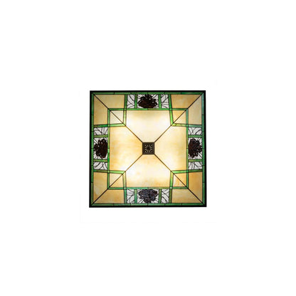 Pinecone Ridge 4 Light 37" Wide Semi-Flush Ceiling Fixture - Oil Rubbed Bronze Finish