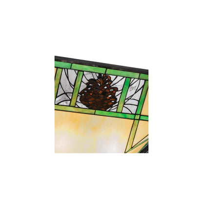 Pinecone Ridge 4 Light 37" Wide Semi-Flush Ceiling Fixture - Oil Rubbed Bronze Finish