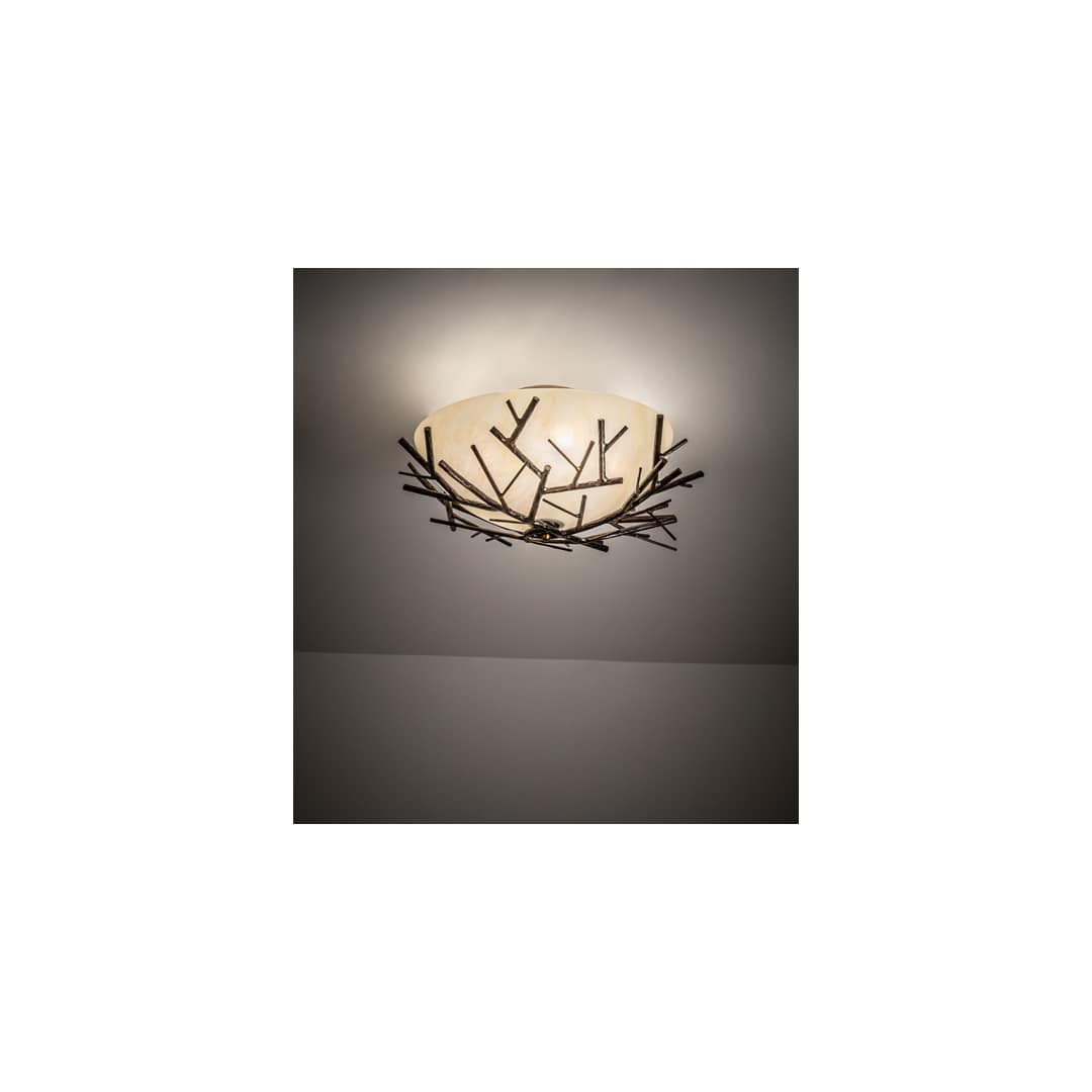 Branches 4 Light 23" Wide Semi-Flush Bowl Ceiling Fixture
