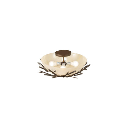 Branches 4 Light 23" Wide Semi-Flush Bowl Ceiling Fixture