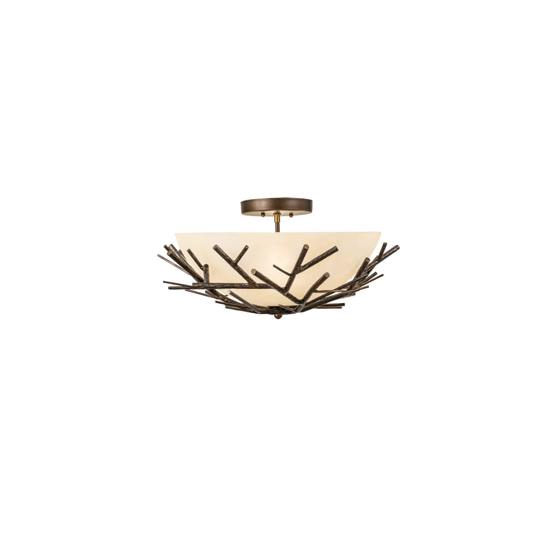 Branches 4 Light 23" Wide Semi-Flush Bowl Ceiling Fixture