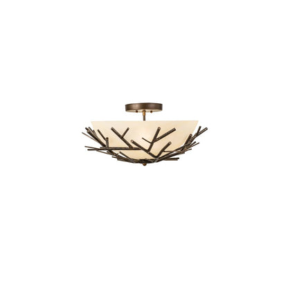 Branches 4 Light 23" Wide Semi-Flush Bowl Ceiling Fixture