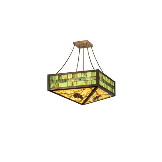 Pinecone 4 Light 33" Wide Semi-Flush Ceiling Fixture