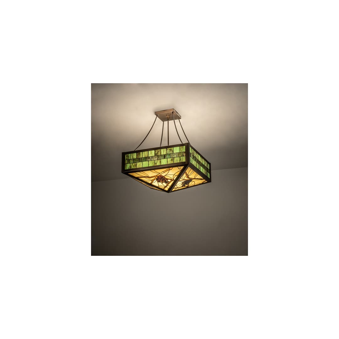Pinecone 4 Light 33" Wide Semi-Flush Ceiling Fixture
