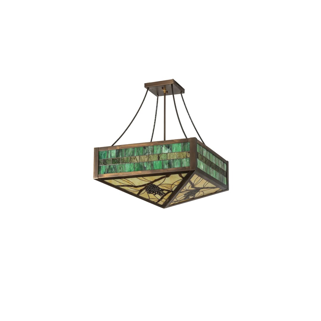 Pinecone 4 Light 33" Wide Semi-Flush Ceiling Fixture