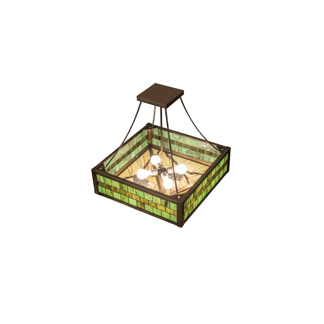 Pinecone 4 Light 33" Wide Semi-Flush Ceiling Fixture