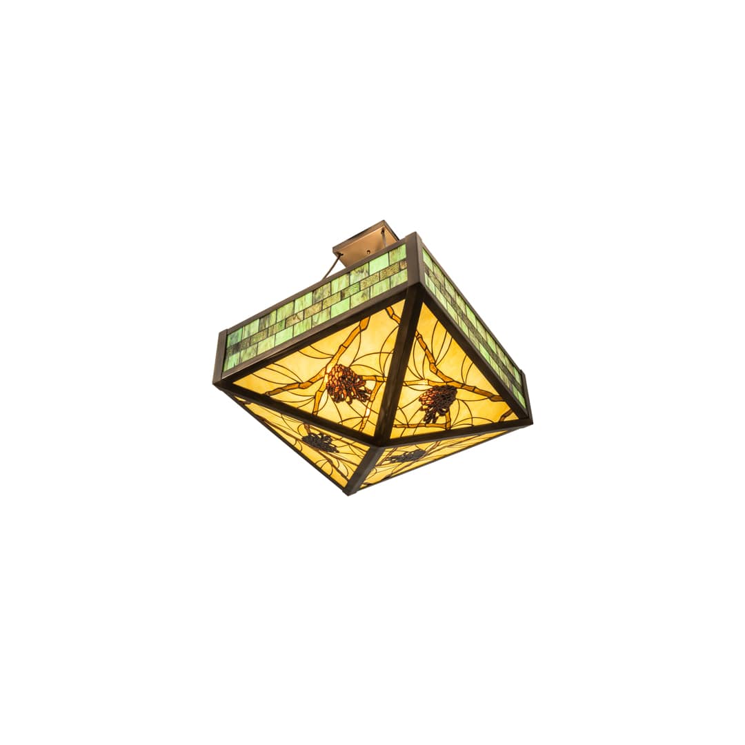 Pinecone 4 Light 33" Wide Semi-Flush Ceiling Fixture