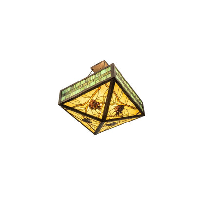 Pinecone 4 Light 33" Wide Semi-Flush Ceiling Fixture