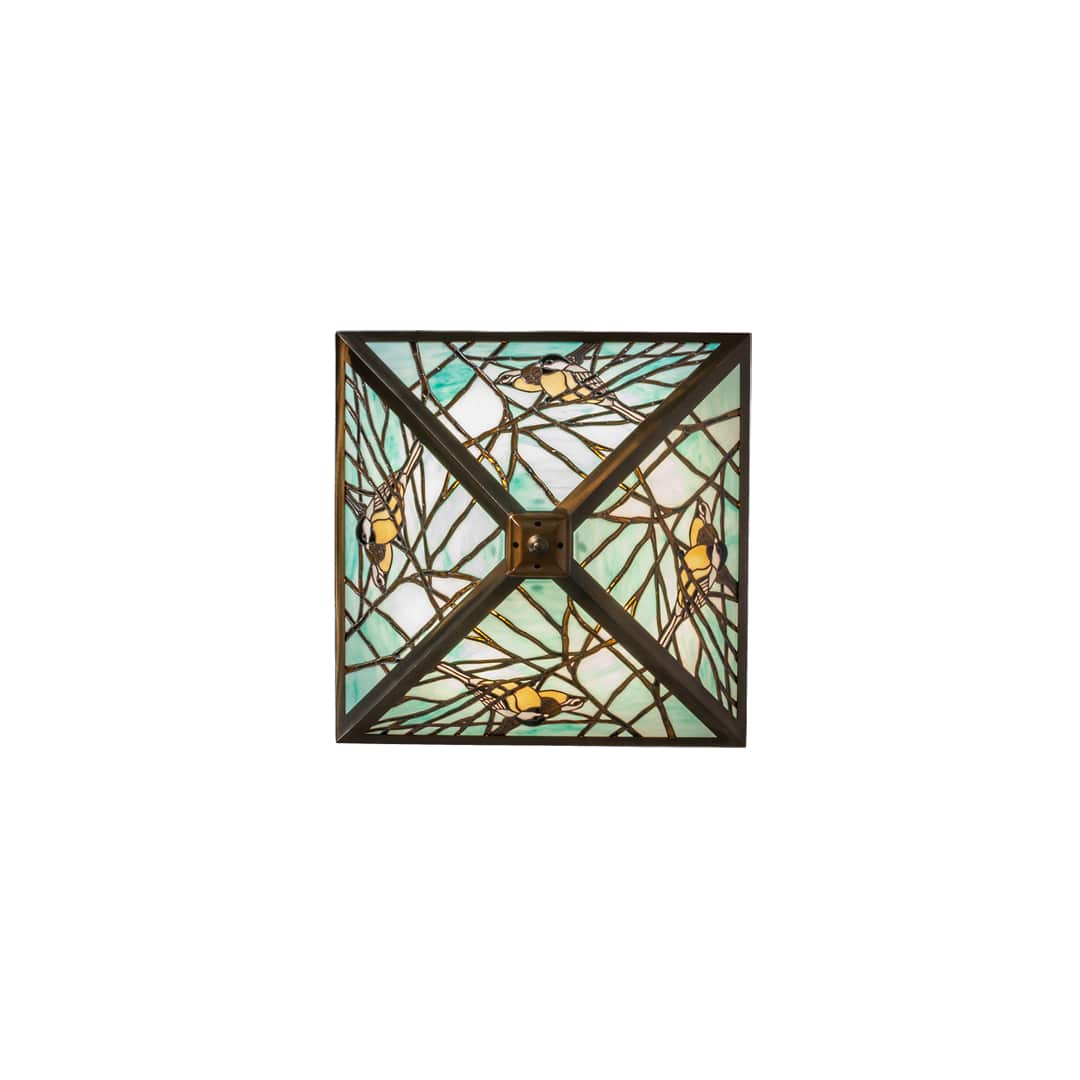 Backyard Friends 4 Light 24" Tall Semi-Flush Ceiling Fixture - Antique Copper Finish