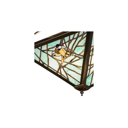 Backyard Friends 4 Light 24" Tall Semi-Flush Ceiling Fixture - Antique Copper Finish