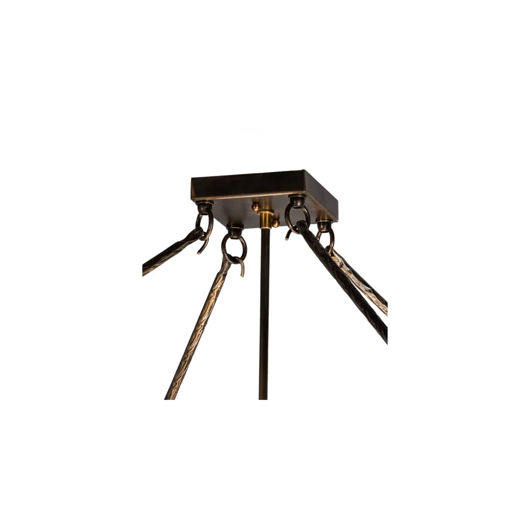 Backyard Friends 4 Light 24" Tall Semi-Flush Ceiling Fixture - Antique Copper Finish