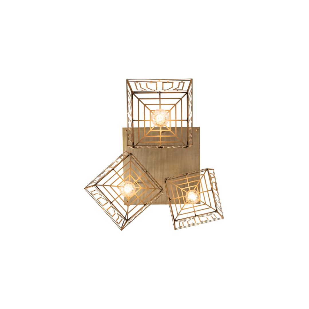 3 Light 32" Wide Abstract Multi Light Pendant