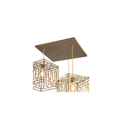 3 Light 32" Wide Abstract Multi Light Pendant