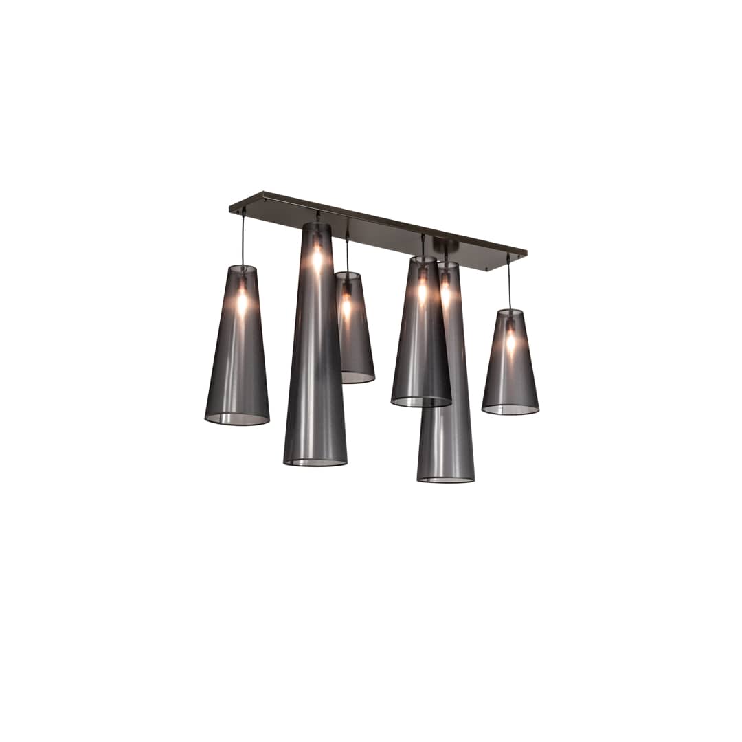 6 Light 13" Wide Multi Light Pendant