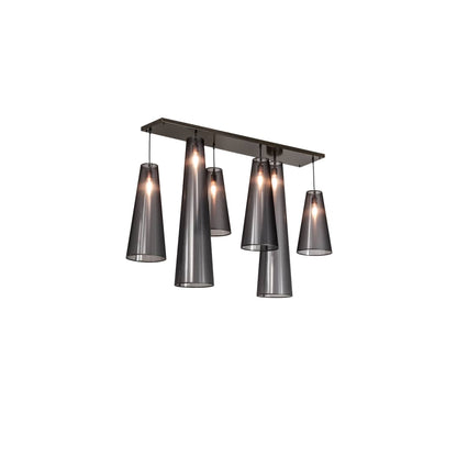 6 Light 13" Wide Multi Light Pendant