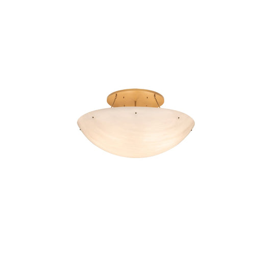 Artesia 12 Light 60" Wide Semi-Flush Bowl Ceiling Fixture - Gold Metallic Finish