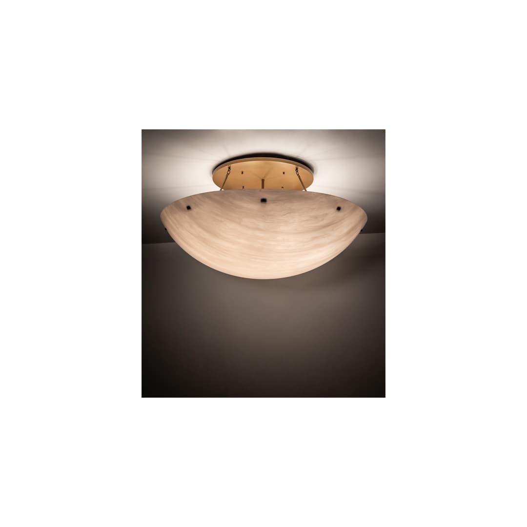 Artesia 12 Light 60" Wide Semi-Flush Bowl Ceiling Fixture - Gold Metallic Finish