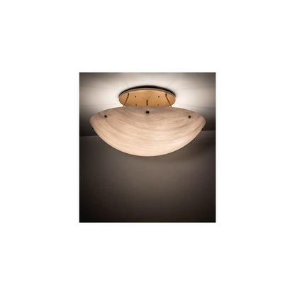 Artesia 12 Light 60" Wide Semi-Flush Bowl Ceiling Fixture - Gold Metallic Finish