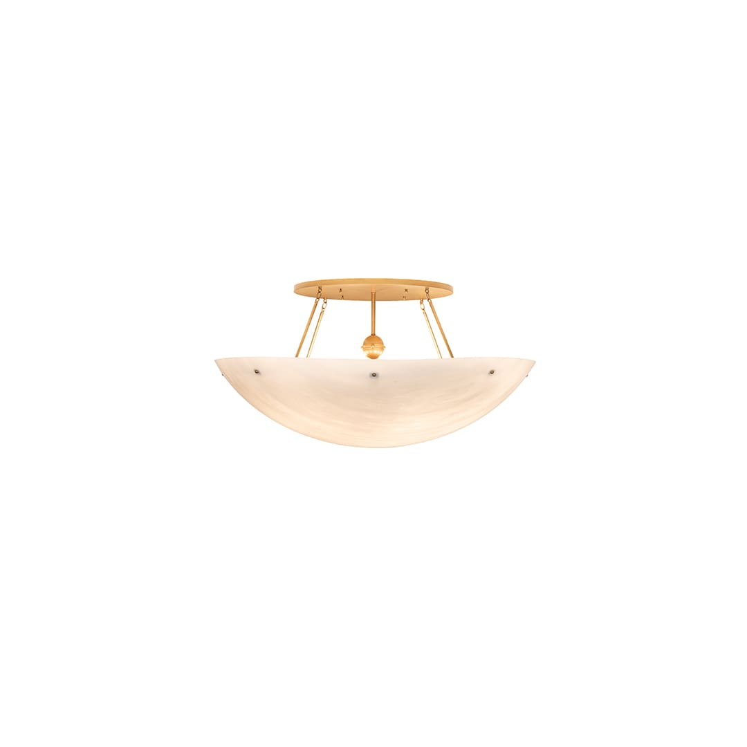 Artesia 12 Light 60" Wide Semi-Flush Bowl Ceiling Fixture - Gold Metallic Finish