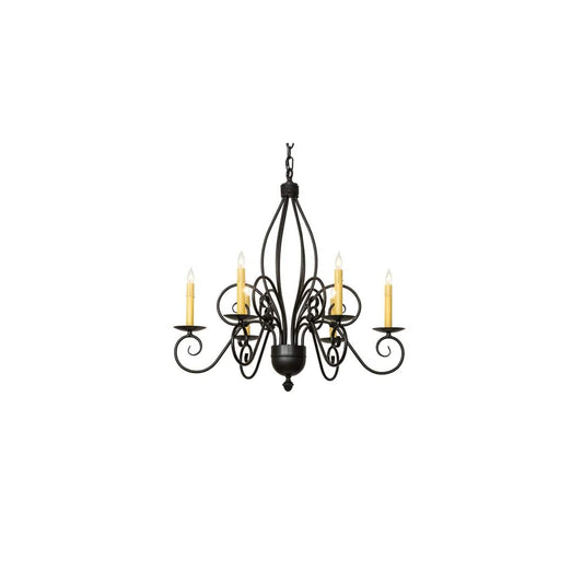 Squire 6 Light 28" Wide Taper Candle Style Chandelier