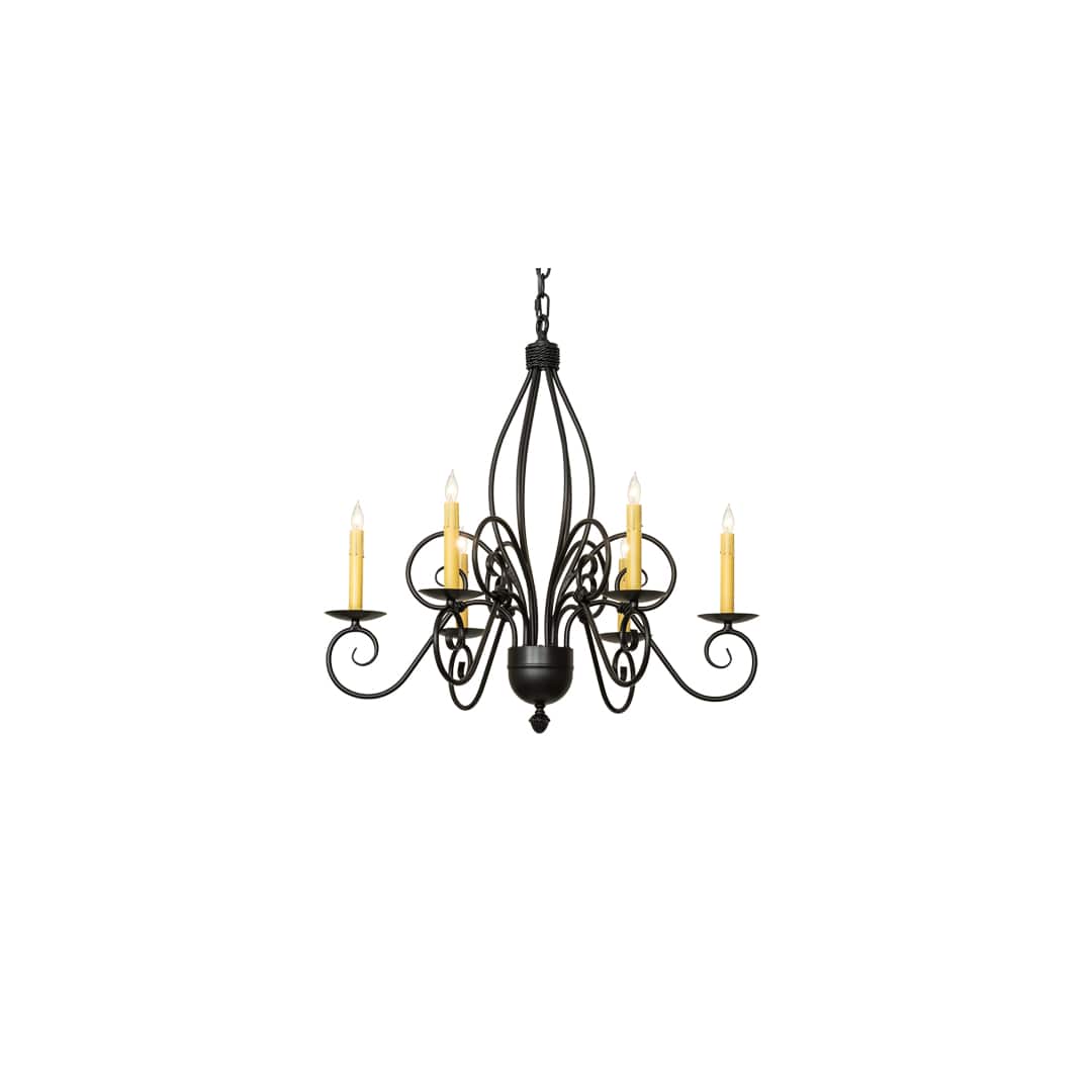 Squire 6 Light 28" Wide Taper Candle Style Chandelier