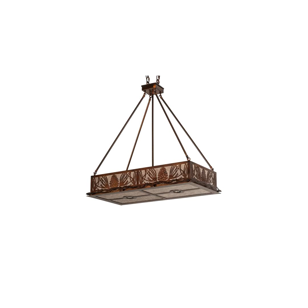 6 Light 36" Wide Linear Pendant