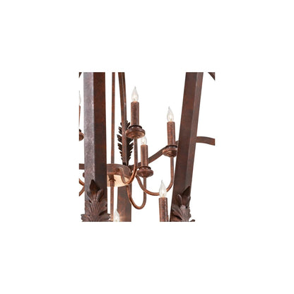 12 Light 43" Wide Taper Candle Pendant