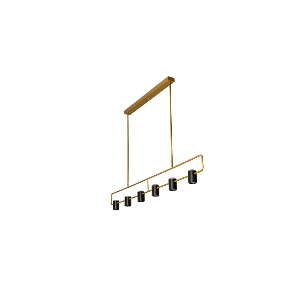 6 Light 72" Wide Linear Pendant