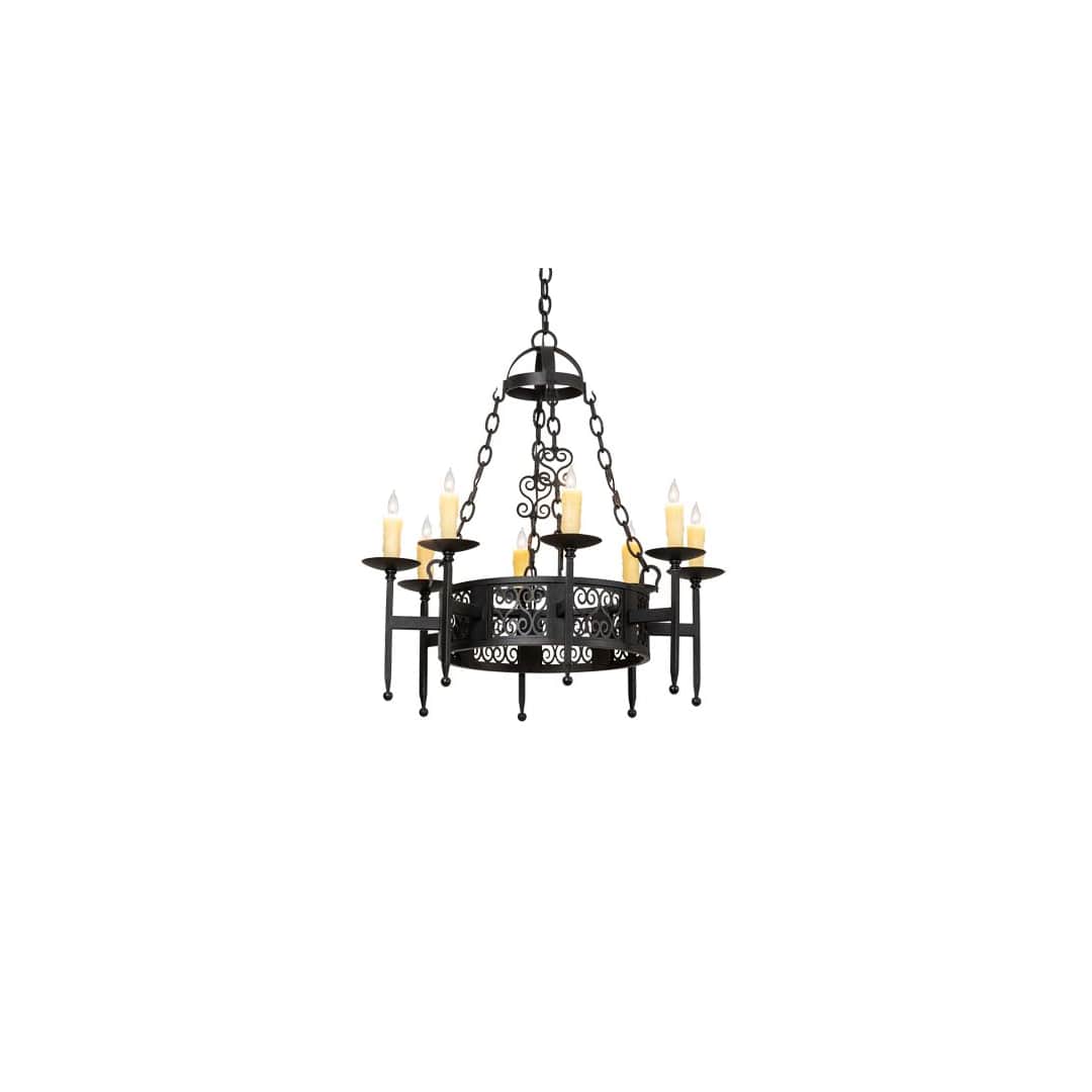 Toscano 8 Light 28" Wide Taper Candle Style Chandelier