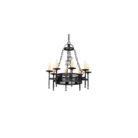 Toscano 8 Light 28" Wide Taper Candle Style Chandelier