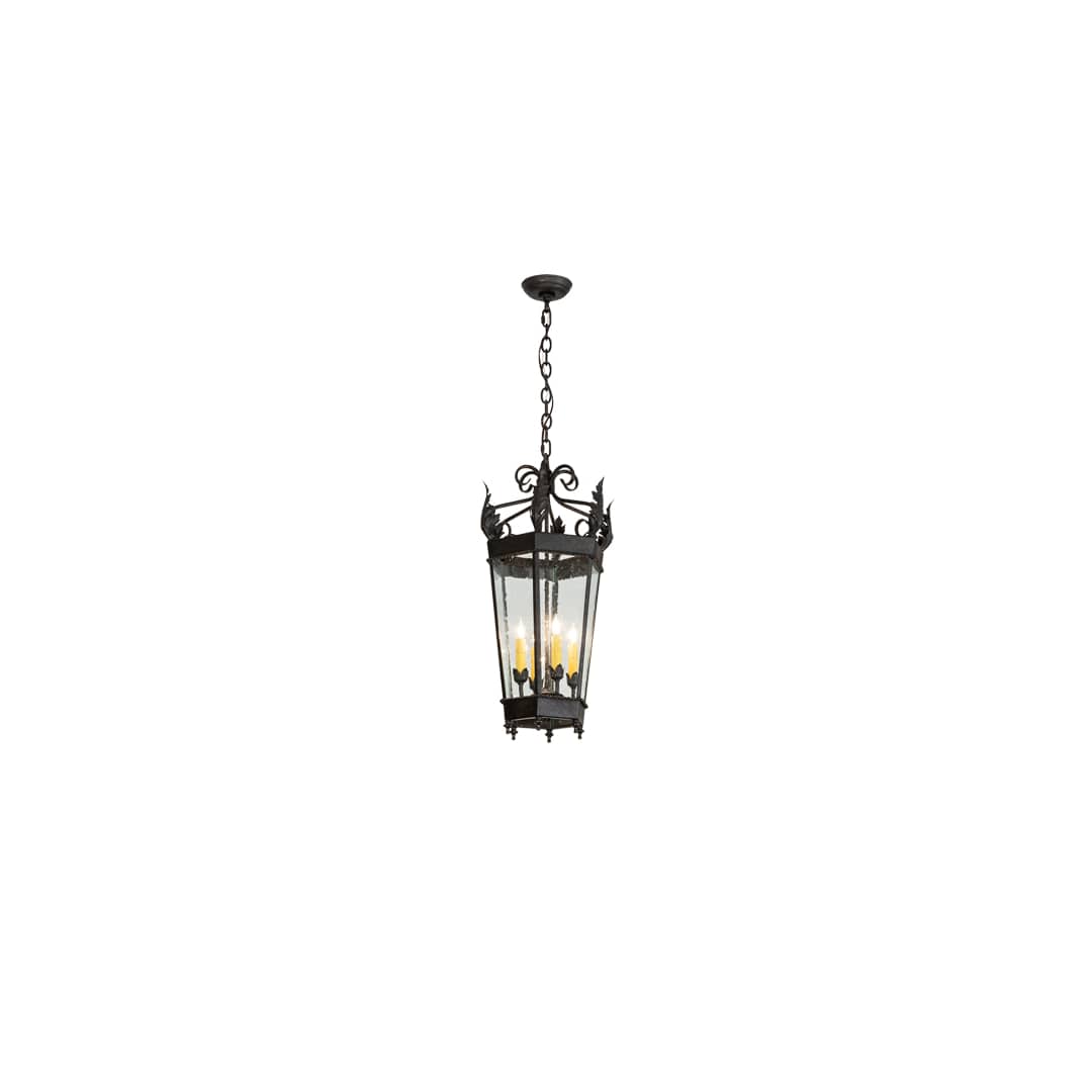 4 Light 14" Wide Taper Candle Pendant