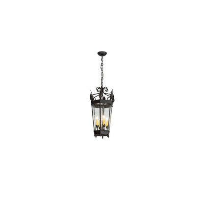 4 Light 14" Wide Taper Candle Pendant