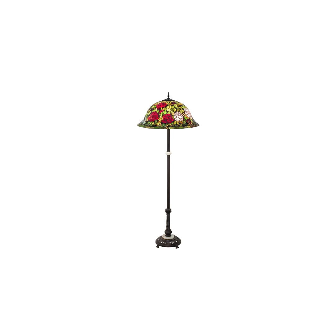 Tiffany Rosebush 3 Light 62" Tall Buffet Floor Lamp