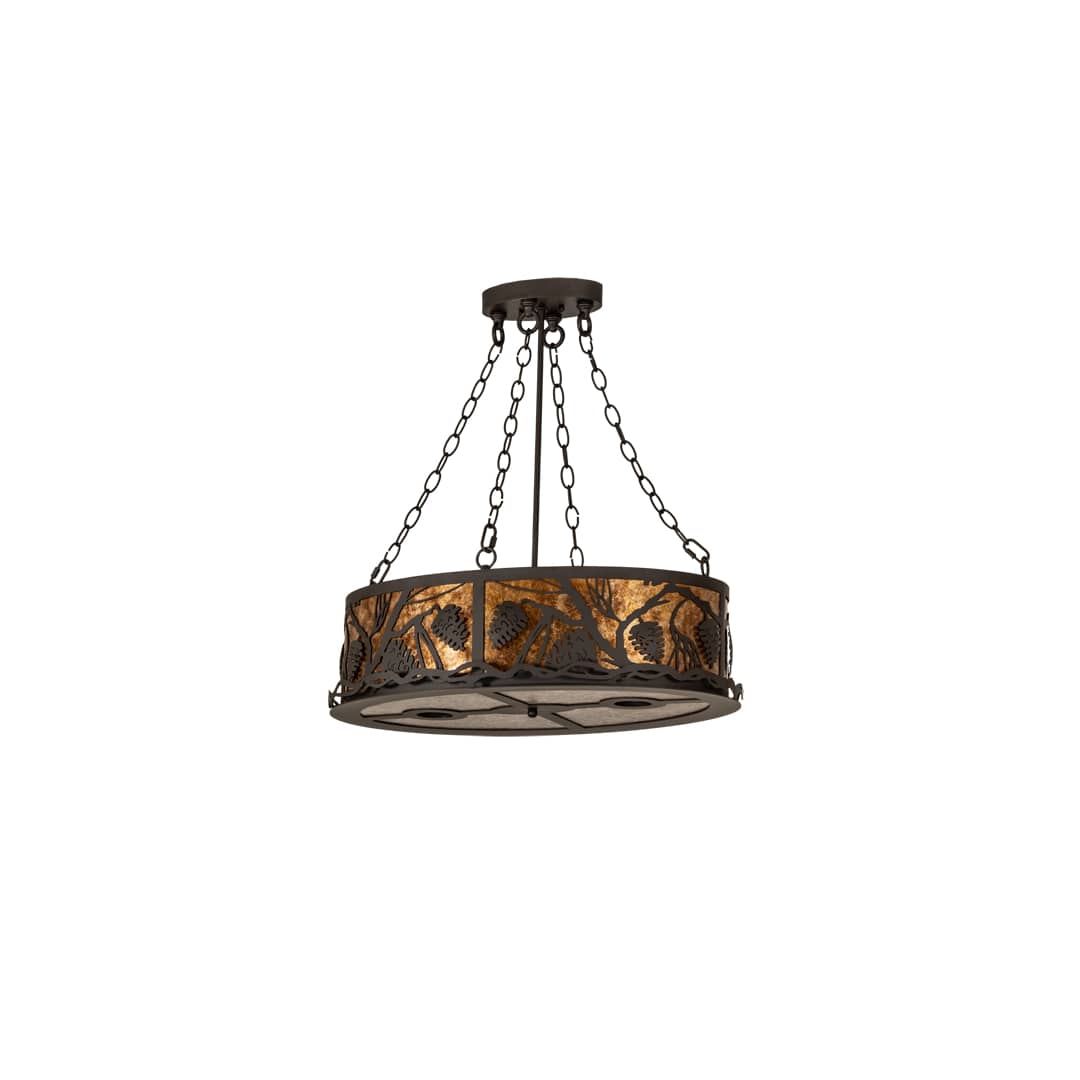 4 Light 18" Wide Abstract Pendant